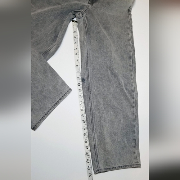 VOLCOM WEELLOW JEANS Loose Fit Pant Light Grey Denim - Picture 9 of 14